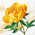 Pabersalvr&auml;tikud PAW Peony Blossom, 33 cm x 33 cm, kollane v., 20 tk
