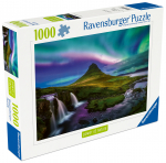 Pusle Ravensburger Aurora Over Kirkjufell, 50 cm x 70 cm, 1000 tk, mitmev&auml;rviline