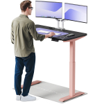 Arvutilaud reguleeritava k&otilde;rgusega Desktronic HomeOne 828 5, 120 cm x 60 cm, 119 cm, must v./roosa v.