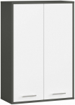 Rippuv vannitoakapp Akord Fin H934, valge v./grafiit v., 30.5 cm x 64.2 cm x 93.6 cm