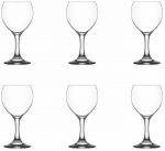Veiniklaaside komplekt Hermia MIS549F, klaas, 0.21 l, 6 tk, l&auml;bipaistev v.