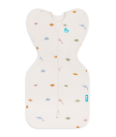 &Otilde;huke magamiskott beebile Love To Dream Swaddle UP Dinosnore, eriv&auml;rviline/beež v., 68 cm x 29 cm