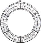 Dekoratsioon Žiedas LED-valgustusega, 5 cm, 50 cm, must v.