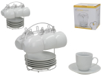 Tass alustassiga Kitchen&GO, valge v., 0.180 l