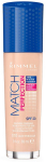 Vedel jumestuskreem Rimmel London Match Perfection SPF20, SPF 20, 10 light porcelain, 30 ml