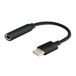 Kaabel Savio AK-35/B USB Type-C - 3.5mm USB-C, 3.5 mm female, 12 m, must v.