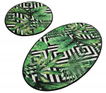 Vannitoamattide komplekt Foutastic Tropic 359CHL1543, mitmev&auml;rviline, 100 cm x 60 cm