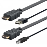 Kaabel Vivolink Pro PROHDMIUSBAB4AMP HDMI / USB, HDMI / USB-B, 4 m, must v.