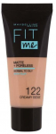 Vedel jumestuskreem Maybelline Fit Me Matte + Poreless Clay, hele pruun v., 122 creamy beige, 30 ml
