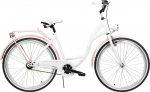 Jalgratas linna- Azimut City Lux, 26 ", 17'' raam, valge v./roosa v.