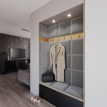 Dekoratiivsed tekstiilist seinapaneelid Quadratta, 160 cm x 120 cm, 3.5 cm, hall v., 19 tk