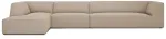 Nurgadiivan Micadoni Home Ruby 5 Seats, hele pruun v., vasak, 366 x 180 cm x 69 cm