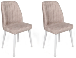 Toolide komplekt Kalune Design Alfa 495 974NMB1647, valge v./kreemjasvalge, 49 cm x 50 cm x 90 cm, 2 tk