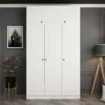 Riidekapp Kalune Design Minar 3 255, valge v., 52 cm x 135 cm x 255 cm