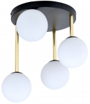 Valgusti lagi Emibig Dolce 4, E14, 4 x 10 W, kuldne v./must v.