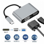 iLike HD4 2in1 videoadapter &ndash; konverter USB-C-lt Hdmi 4K 30Hz / VGA monitori h&otilde;bedaseks