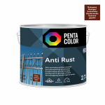 Emailv&auml;rv, korrosioonivastane metallkonstruktsioonidele Pentacolor Anti Rust, pooll&auml;ikiv, 2.7 l, mahagon v.