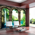 Fototapeet Artgeist Mysterious waterfall, 70 cm x 100 cm