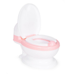 Laste WC pott EcoToys, valge v./roosa v., 33 cm x 41 cm x 29 cm