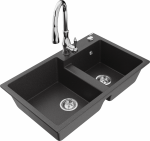 K&ouml;&ouml;givalamu koos kraaniga Mexen Tomas Savita, graniit, 80 cm x 50 cm x 19 cm, black granite