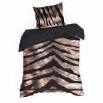 Voodipesukomplekt Eva Minge, must v./pruun v., 70 x 80 cm, 140 x 200 cm