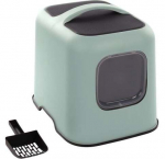 Suletud kassitualett Flamingo Trudy, roheline, suletud, 51 cm x 38.5 cm x 44.5 cm