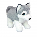 Pehme m&auml;nguasi koer Wild Planet Husky, valge/hall, 25 cm