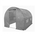 Akendega kaarjas kasvuhoone, pol&uuml;et&uuml;leen, 2 x 2 m, hall v.