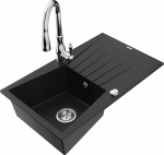 K&ouml;&ouml;givalamu koos kraaniga Mexen Cesar, vaik/graniit, 77.5 cm x 47 cm x 19 cm, must