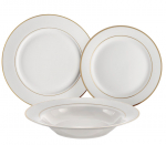L&otilde;unaserviis Ambition Aura Gold, portselan, kuldne v./valge v., 18 tk.