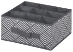 Korraldaja, esemete hoidmiseks Kuchinox Jamajka, valge v./grafiit v., 26.5 x 26.5 x 13 cm