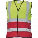 Vest meeste Cerva Lynx Duo HV, punane/kollane, S suurus