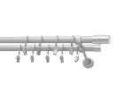 Kardinapuu komplekt Karpol Eliza Cylinder, 250 cm, &Oslash; 16 mm, matt kroom v.