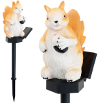 Maasse torgatav p&auml;ikesepaneeliga valgusti Squirrel, -, valge/oranž