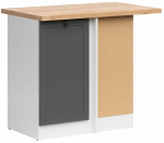 Nurgak&ouml;&ouml;gikapp Junona Line, valge v./grafiit v./gold craft oak v., 45 cm x 78.5 cm x 85.7 cm