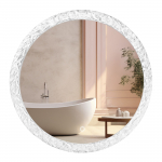 Peegel Rea Crystal C, valgustusega, rippuv, 60 cm x 60 cm, l&auml;bipaistev v.