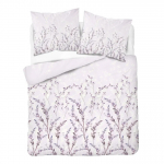 Voodipesukomplekt SJB-639, valge v./roosa v./violetne v., 70 x 80 cm, 140 x 200 cm, 2 os.