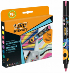Marker Bic Intensity, &uuml;hepoolsed, mitmev&auml;rviline, 8 tk