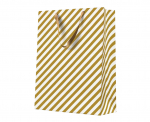 Kinkekott Paw Decor Collection Medium Stripes, 20 cm x 25 cm x 10 cm, kuldne v./valge v.
