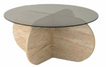 Kohvilaud Kalune Design Bubble, puidu v./hall v., 75 cm x 75 cm x 35 cm