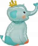 Fooliumist &otilde;hupall erikujuga GoDan Elephant With Crown, roheline v.