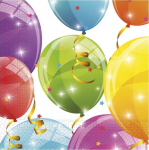 Pabersalvr&auml;tikud Procos Balloons, 33 cm x 33 cm, mitmev&auml;rviline, 20 tk