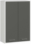 Rippuv vannitoakapp Akord Fin H934, valge v./grafiit v., 30.5 cm x 64.2 cm x 93.6 cm