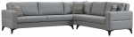 Nurgadiivan - voodi Atelier Del Sofa Kristal 730MST1347, helehall v., 90 x 300 cm x 86 cm