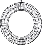 Dekoratsioon Žiedas LED-valgustusega, 4 cm, 38 cm, must v.