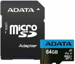 M&auml;lukaart Adata Micro SDHC C10 Premier Adata, 64 GB, 85 Mb/s - 25 Mb/s