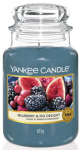K&uuml;&uuml;nal, l&otilde;hna Yankee Candle Classic Large Jar Mulberry Aand Fig Delight, 150 h, 623 g, sinine v.