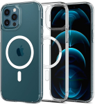 Telefoni &uuml;mbris Spigen Ultra Hybrid Mag for iPhone 12/12 Pro, l&auml;bipaistev v./valge v., Apple