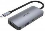 USB jaotur Unitek Trio 5in1 USB Type-C, HDMI, hall v.
