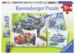 Pusle 3in1 Ravensburger Police Action, 21 cm x 21 cm, 147 tk, mitmev&auml;rviline